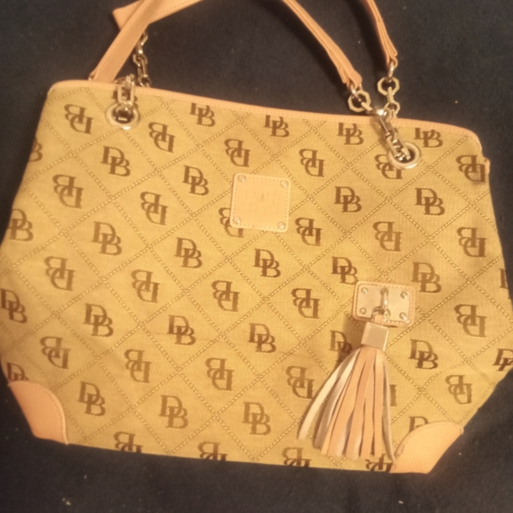 Dooney and Bourke beige and pink purse